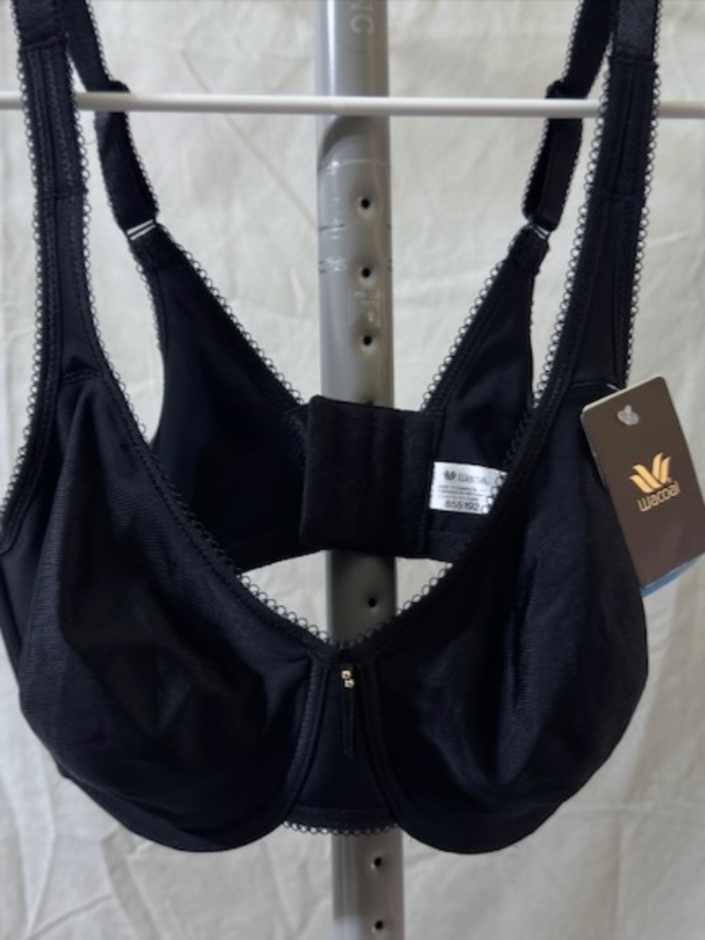 Wacoal Basic Beauty Full Figure Underwire Bra Black 38C NEW W TAGS #855192